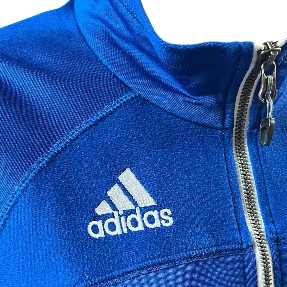 Adidas Track Jacket KU Jayhawks Full-Zip Climalite Athletic Collegiate Fanwear L
